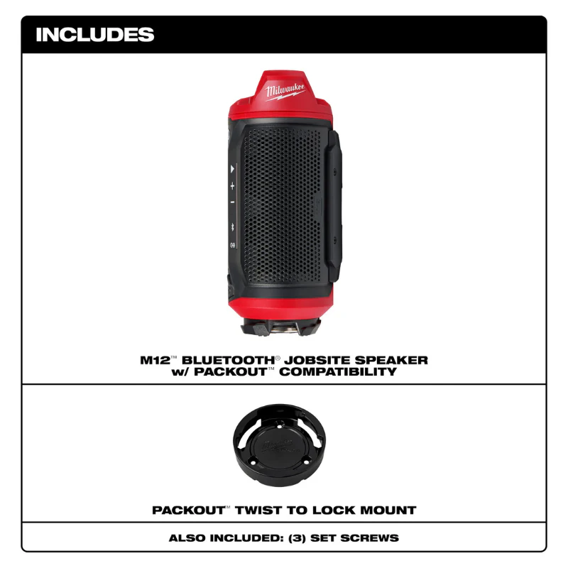 BOCINA PARA OBRA M12™ BLUETOOTH® CON COMPATIBILIDAD PACKOUT™ (HERRAMIENTA SOLA) - Image 6