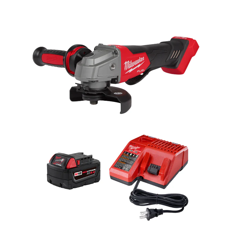 ESMERILADORA DE 4-1/2"/5" + KIT DE CARGADOR Y BATERIA M18™ REDLITHIUM™ XC5.0