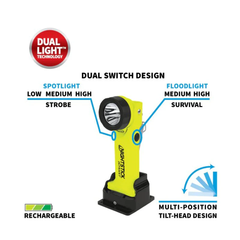 LINTERNA ANGULAR DUAL INTRÍNSECAMENTE SEGURA RECARGABLE - 205 LUMENS - Image 2
